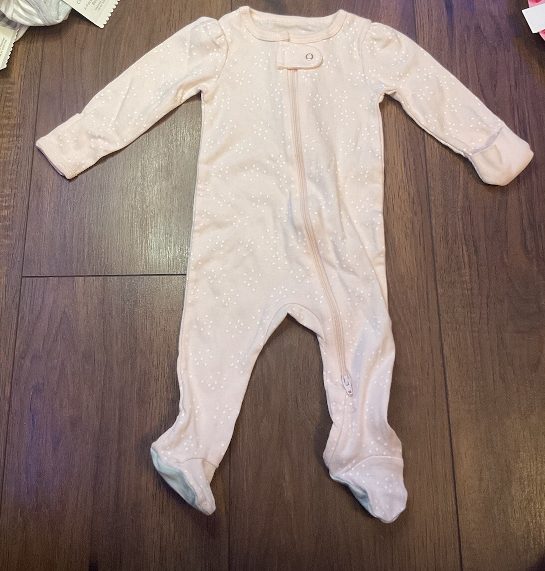 cloud island Girls Peach , Light Pink 2 Way Zipper Built In Mitten NWOT Top Snap-image