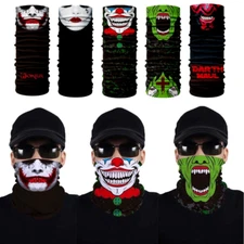 Breathable Balaclava Skull Joker Clown Neck Gaiter UV Protection Face Mask Scarf