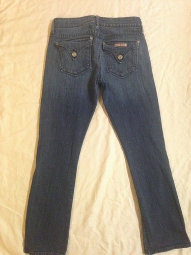 Hudson Crop Beth Baby Boot Blue Jeans Women's Size 27 Stretch 5 Pocket EUC - Picture 2 of 8