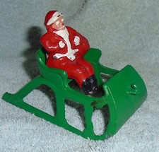 VTG LEAD RARE BARCLAY "SANTA W/ TOY BAG ON SLEIGH" B197 Excellent Cond Free Ship