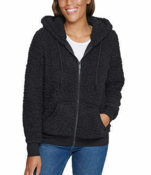 Teddy fleece zip hoodie new arrivals