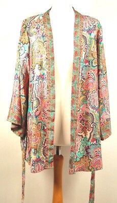 Kimono Oberteil Pastell Sommer Seide Stil Cover Up 8 10 12 14 16 18 Mantel Hippie Hochzeit