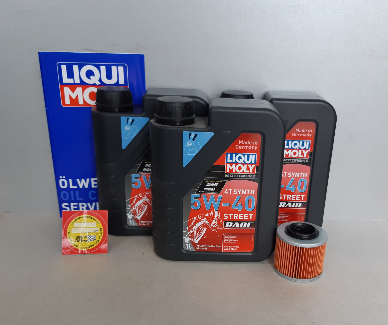 Oil change set BMW F 650 engine oil oil filter Liqui Moly