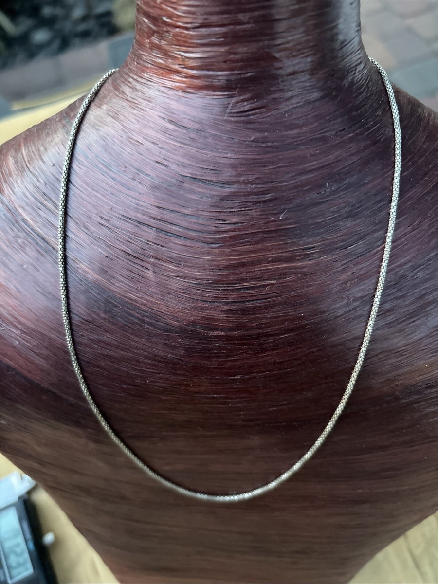 vintage Italian sterling silver 925 chain necklace, stamped 925