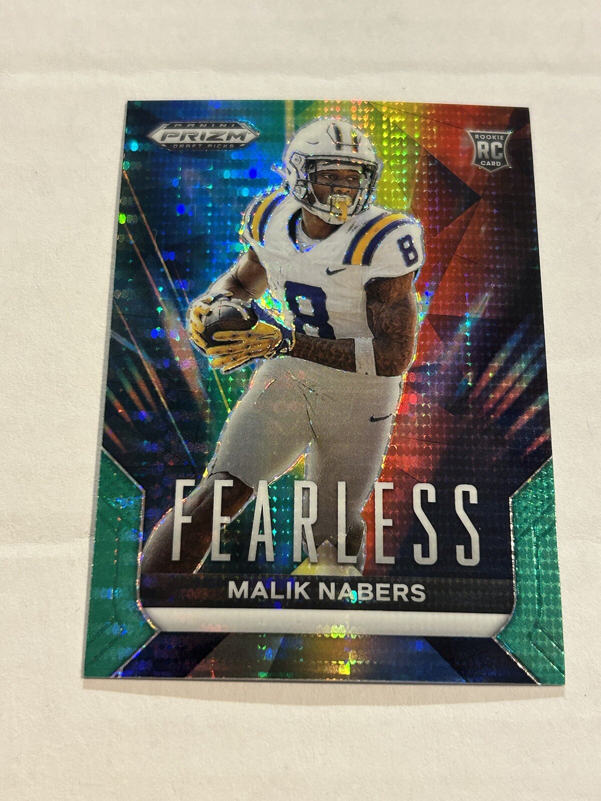 2024 PANINI PRIZM DRAFT MALIK NABERS 06/25 FEARLESS GREEN PULSAR ROOKIE LSU SSP