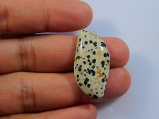 Beautiful Natural Dalmatian Jasper Gemstones Cabochon Fancy 34x17mm -22.85 Ctw