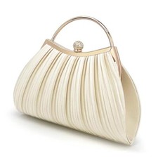 Clutch Purses for Women Evening Bags With Detachable Chain Pleated Wedding Party