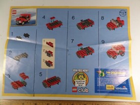 LEGO 7803 Creator Jeep single sheet Instructions Manual only
