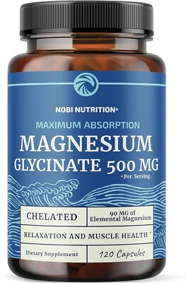 Glicinato de magnesio - Apoya la salud del corazón, los nervios y los músculos u