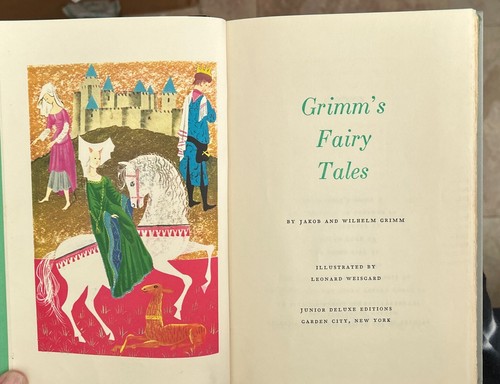 Vintage ~ Whimsical Grimm's Fairy Tales Book By Jakob & Wilhelm Grimm 1954 Ed - Picture 3 of 13