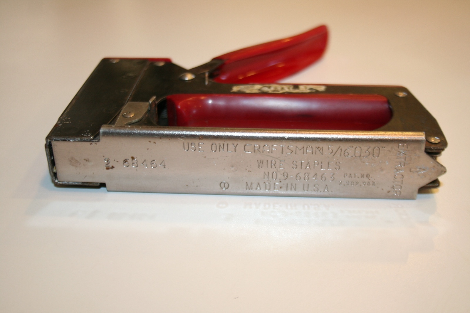 Vintage CRAFTSMAN Staple Gun 5/16" Red eBay