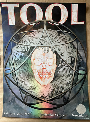 TOOL FOIL POSTER NEWARK NJ PRUDENTIAL CENTER 2/26/2022 #349/830