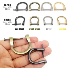 Metal Detachable Openable Handbag Leather Bag Purse Strap Belt Web D Ring Buckle