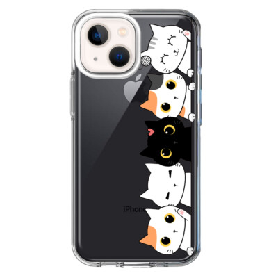 Mundaze Case for Apple iPhone 15 Cover Cute Kittens Friends
