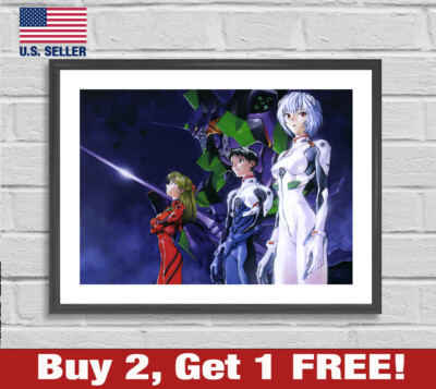 Neon Genesis Evangelion Group 18'' x 24'' Anime Poster Print Sadamoto Yoshiyuki 2