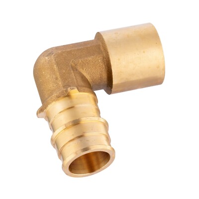 EFIELD 10PCS Pex-A 3/4''x1/2'' Female Sweat Elbow Expansion Brass Fittings,No Lead