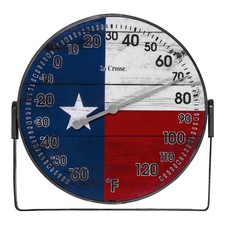 104-105TX La Crosse 5" Indoor/Outdoor Dial Thermometer with Bracket - Americana