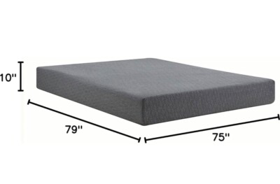Linenspa 10 Inch Gel and  Bamboo-Charcoal Memory Foam Mattress   Soft - King