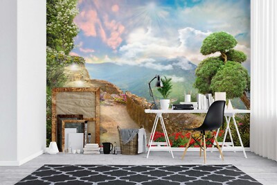 3D Sunny Mountain G4630 Wallpaper Wall Murals Removable Self-adhesive Honey