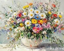 Paint by Numbers Kit for Adults,Colorful Floral Paint by Number for Adults,Acryl