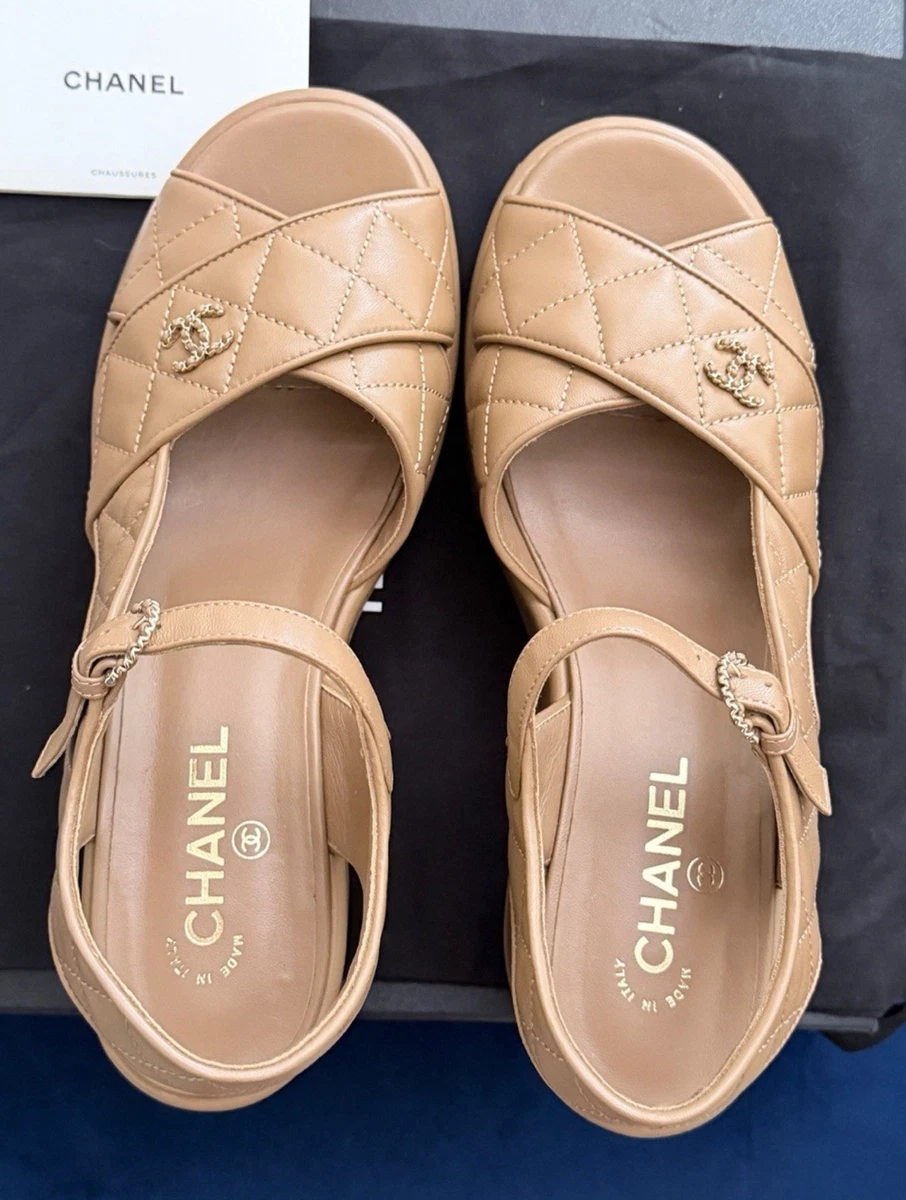 CHANEL サンダル ブラウン/ベージュ　36 CHANEL Brown Sandals for Women for sale | eBay