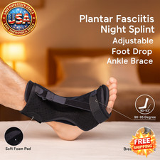 Plantar Fasciitis Night Splint Adjustable Ankle Brace Support for Foot Pain