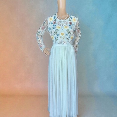 Needle & Thread Backless Sheer Layered Tulle Embellished Beaded Long Dress 10 | eBay Needle & Thread Backless Sheer Layered Tulle Embellished Beaded Long Dress 10 | eBay