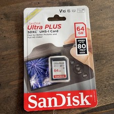 SanDisk Ultra 64GB 80MB/s SDXC SDHC Class 10 533x SD Camera Flash Memory Card