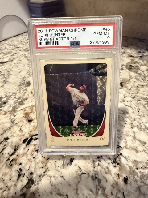 2011 Bowman Chrome #45 Torii Hunter Superfractor #1/1 PSA 10