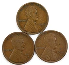1914-S G/VG 1915-S G/VG 1916-S Fine Lincoln Cent Wheat Pennies 1c Lot of 3
