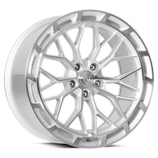 20 Dolce Performance Magari Gloss Silver Machined Face 20x8.5 5x112 28mm Wheel
