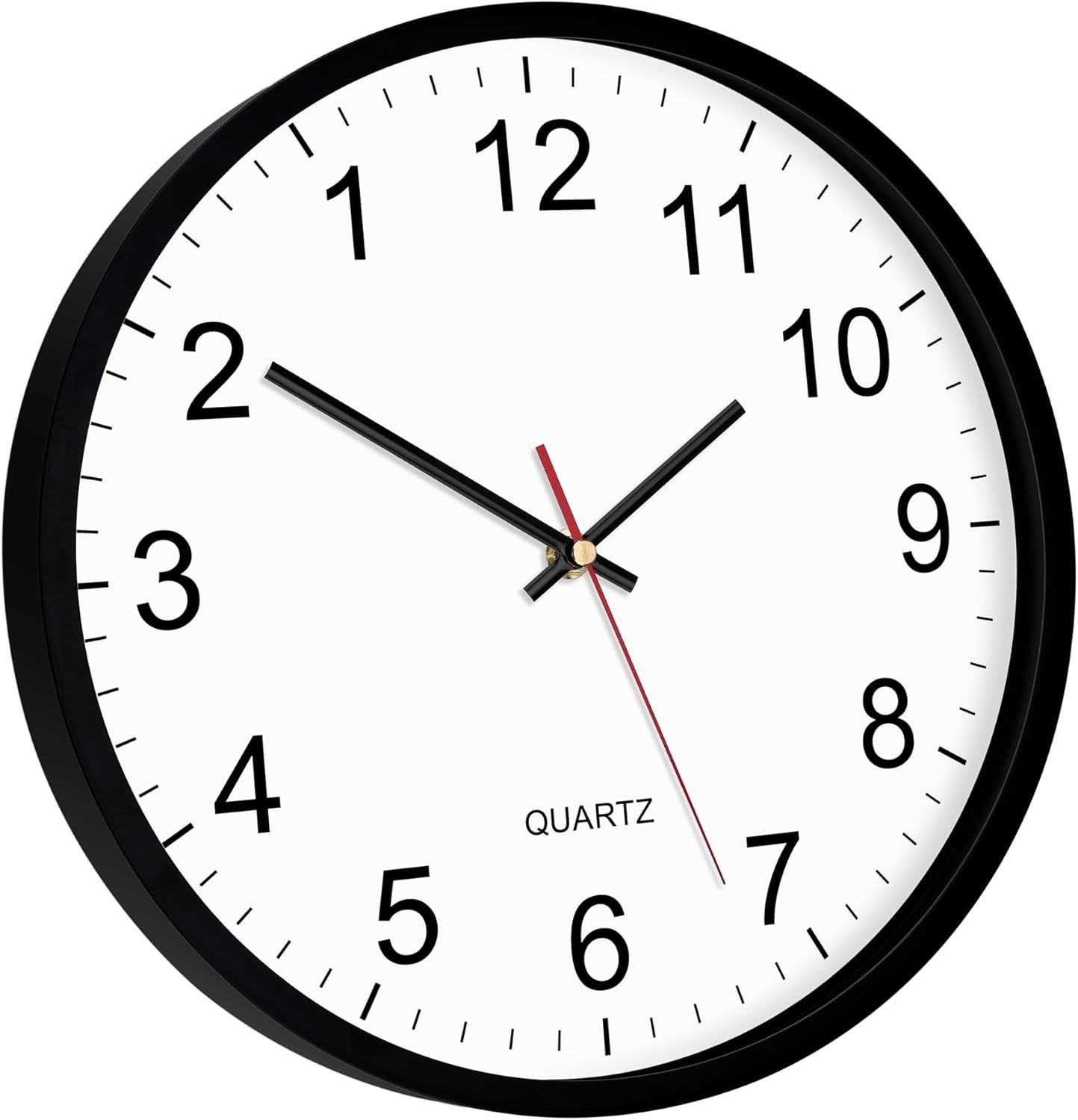 Black Backwards Wall Clock Runs Counterclockwise 12 Inch Silent Non Ticking B...