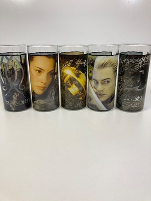 5x Herr der Ringe Gläser Sammlung p:os New Line Cinema Tolkien  Trinkglas