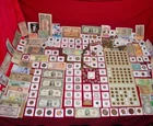 OLD VINTAGE COIN COLLECTION 1883 MORGAN RED 5 DOLLAR SILVER GOLD US WORLD OZ LOT