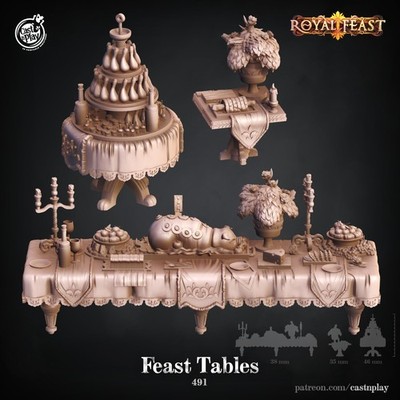 Feast Tables Dungeons and Dragons Miniature D&D Fantasy Tabletop Miniature