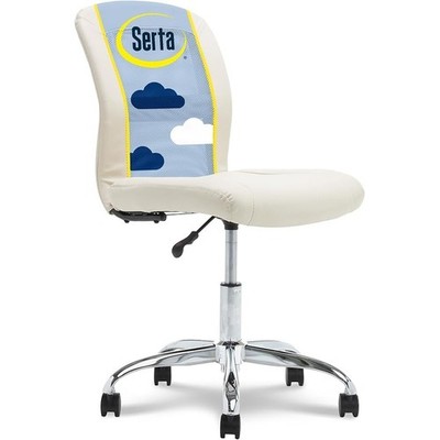 Ergonomic Armless Task Chair W/ Mesh Back Soft Cushion Comfortable Home Office