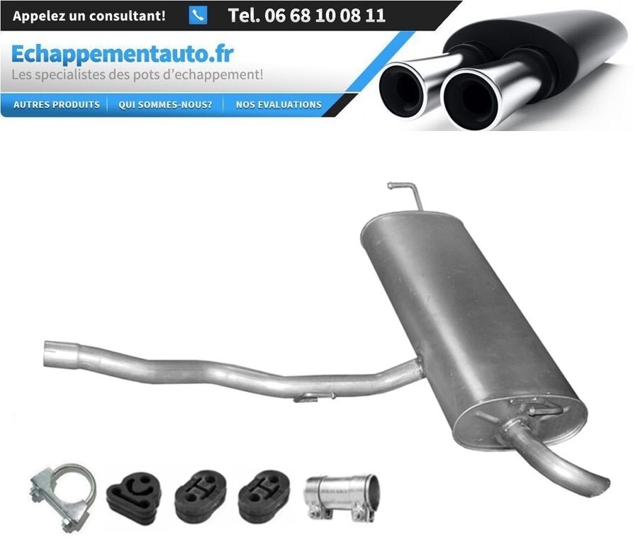 Échappement Nissan Qashqai 1.5 dCi pot intermédiaire silencieux arrière 20100EY10D DPF