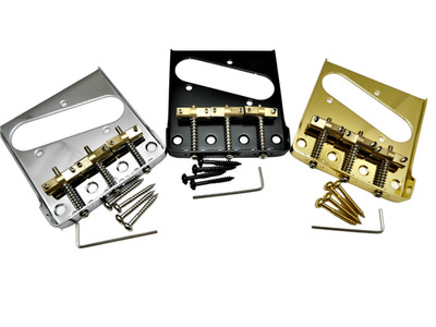 Telecaster Tele Guitar Bridge Compensated Brass Saddles Cut-Down Sides