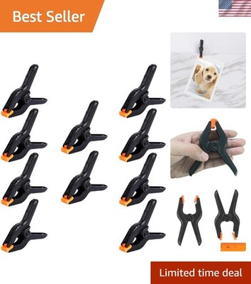 10 Count 3.5'' Professional Plastic Spring Clamps - Reliable for Crafts & More