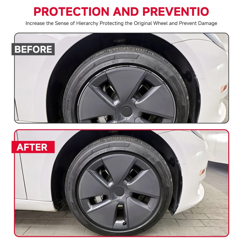 Protector de llanta de aleación para Cadillac CTS Sport 4 piezas cubierta de borde de cubo de rueda Foto 4 de 4