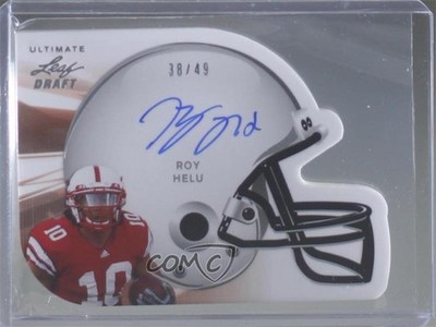 2011 Leaf Ultimate Draft Helmet Die-Cuts 38/49 Roy Helu Jr Rookie Auto RC 0s3