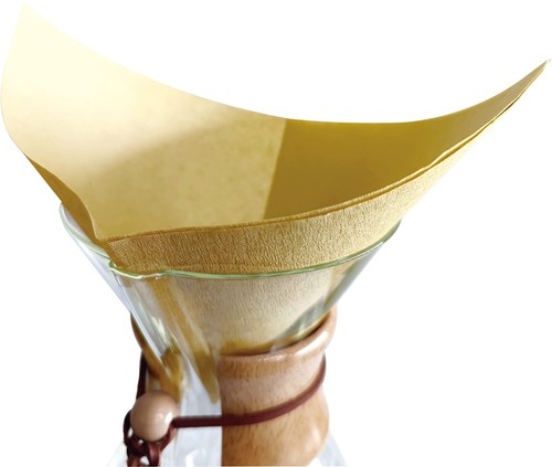 Einweg Kaffeefilter für Pour Over Kaffeemaschine, natur quadratisch, 100 ct, ...