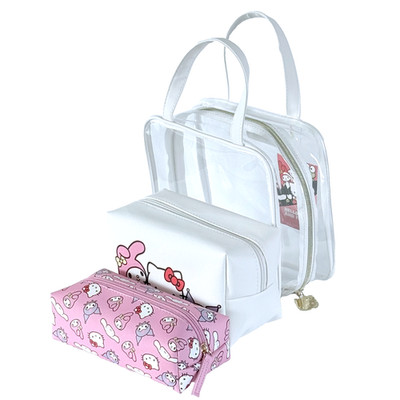 Hello Kitty Reise Kulturbeutel Set 3tlg Kosmetik Waschbeutel mit Reißverschluss Urlaub Tasche