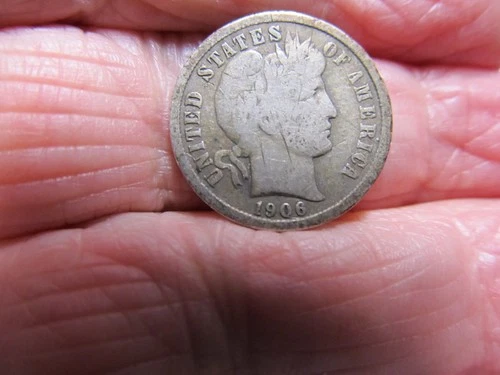 1906 Barber Dime G/VG 90% Silver "Great Low Price"