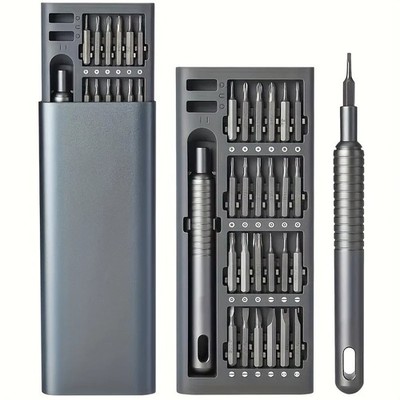 Schraubendreher Set 25 in 1 Mini, Flachkopf und Kreuzform kleine Schraubendreher,