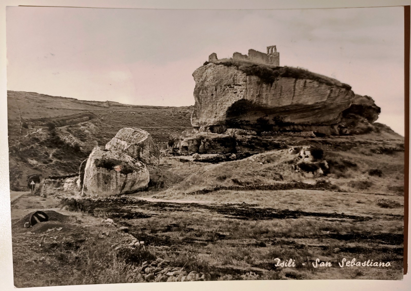 SARDEGNA CAGLIARI ISILI SAN SEBASTIANO Formato grande viaggiata 1958 vera foto