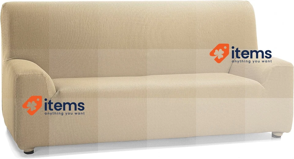 Martina Home Housse De Canapé 3 Places Beige Tunisie Tissu 220 Cm 170 - Photo 1/4