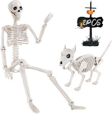 36'' Halloween Skeleton Decoration 1Head Dog Skeleton Outdoor Decor