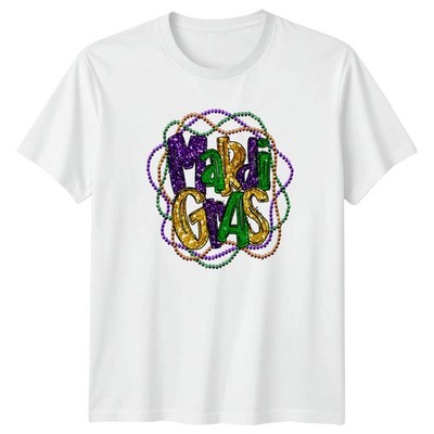 Karneval Glitzer Perlen T-Shirt New Orleans Karneval Feier