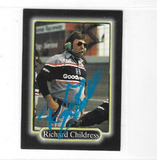 RICHARD CHILDRESS AUTOGRAPHED  1990 MAXX NASCAR RACING TRADING CARD SIGNED